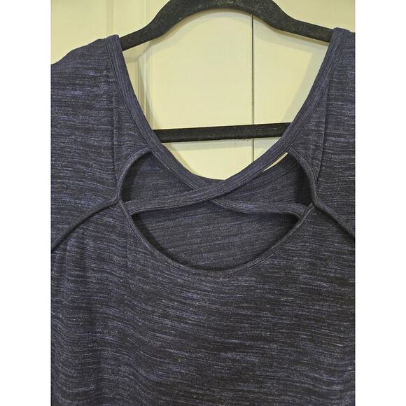 Sunday Blue Marbled Tunic Large Scoop Neck - Picture 3 of 8